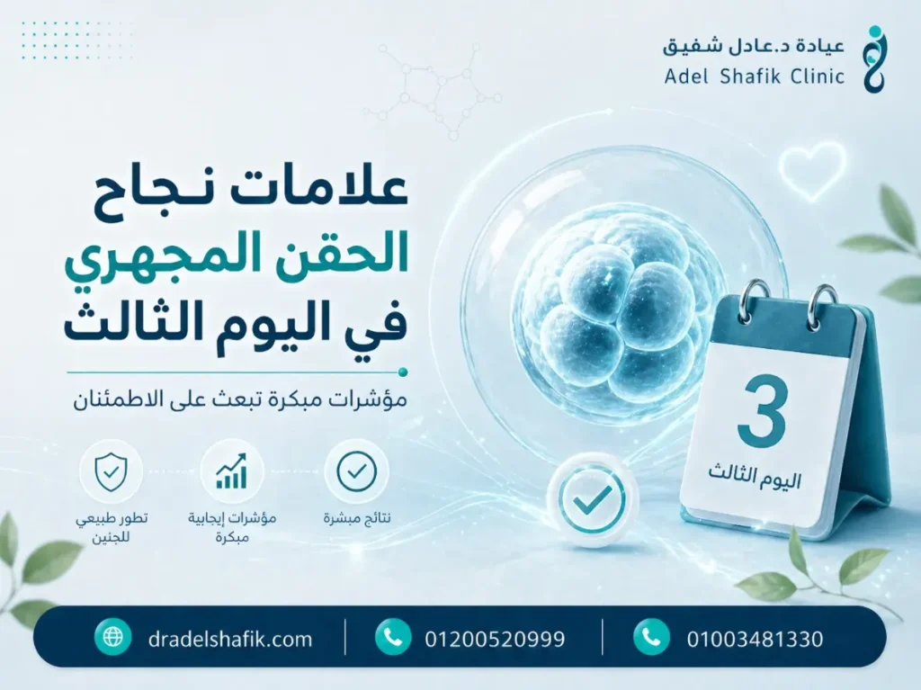 علامات نجاح الحقن المجهري في اليوم الثالث بعد ترجيع الأجنة