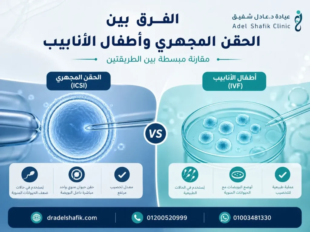 دليلك في الفرق بين الحقن المجهري وأطفال الأنابيب وأيهما أفضل