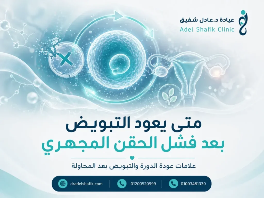 متى يعود التبويض بعد فشل الحقن المجهري؟