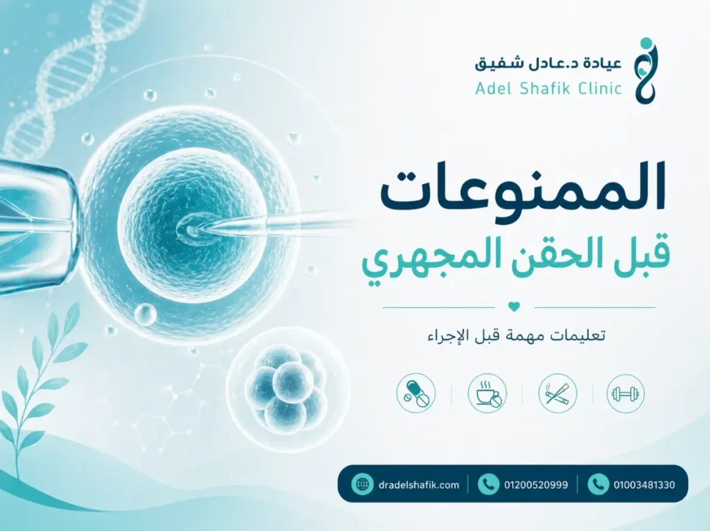 الممنوعات قبل الحقن المجهري و11 نصيحة لنجاح الحقن المجهري